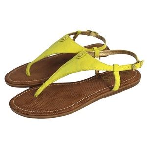 Sam Edelman Circus Yellow Flat Sandals Size 10